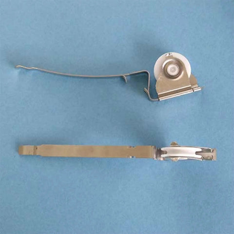 Heavy Duty Gliding Screen Door Roller Assembly With Upper And Lower Slick Replacement Wheels For Patio Slider Tracks, featuring a nylon wheel and metal mount.