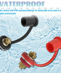 Solid As A Rock Heavy Duty Car Remote Battery Terminals 2 Piece Heavy Gauge Stud Jumper Post Adapters With Covers in waterproof design