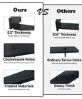 Comparison of Heavy Duty L Shaped Shelf Brackets For Industrial Home Shelving 0.2 Inch Thick Premium Solid Steel Black Rustic vs others