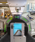36W HVAC UVC Light Sanitizer in various indoor settings for air purification, ozone free germicidal lamp with spare bulb