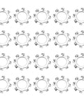 Five Sixteenth Inch External Tooth Lock Washer Set Twenty Pieces 304 Stainless Steel Multi Tooth Star Locking Washers arranged