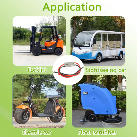 Applications of 50 Amp Battery Quick Disconnect Connector Plug Kit With 8 AWG 30 Cm Cable for various vehicles and equipment