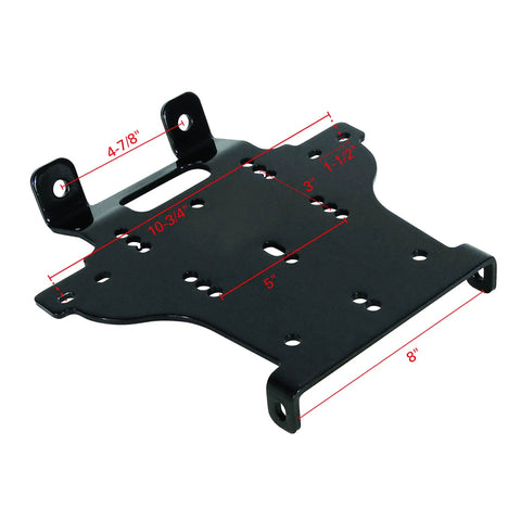 Honda TRX500 ATV Winch Mount For Foreman And Rubicon Fits 2000 To 3600 Lb Winches With 4 Hole And 2 Hole Mount Patterns Black Beefed Up Rugged Bracket For Hard Core Trail Riding