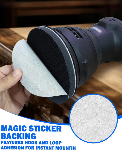 6 Inch Wet And Dry Sanding Discs Set With Hook And Loop for DA Random Orbital Sander magic sticker backing feature
