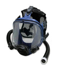 Heavy Duty Full Face Supplied Air Respirator Niosh Approved with clear lens and black mesh back for industrial jobs.