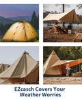 Durable Tough As Nails Canvas Tarps 6x8 Feet Waterproof Tarpaulins with tents and camping setup in various outdoor settings