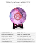 Moon Quran Speaker Lamp With Bluetooth, Starry Night Quran Lamp With App Control, 150mm size, starry sky pattern visible.