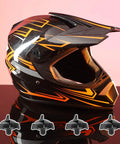 Versatile Ride Ready Motorcycle Helmet Visor Screws Kit 8 Pcs Replacement Bolts with visor clips in front of racing helmet.