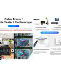 All In One Handheld OTDR Fiber Optic Tester For Field Techs With 1310nm 1550nm 28dB 26dB showing cable tracer and electroscope features