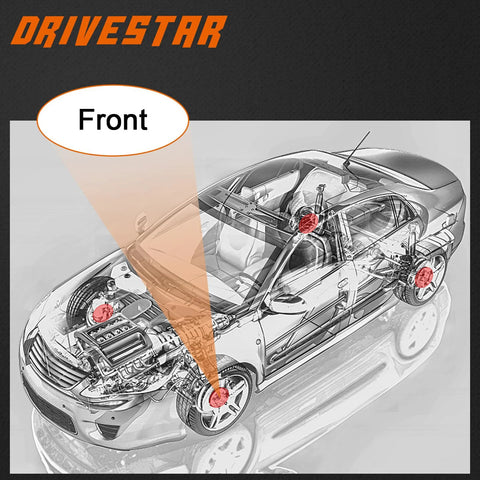 Diagram showing front wheel hub assembly installation for Mazda 3 2005-2013 and Mazda 5 2006-2015, driver and passenger side.