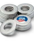 M12 12mm Oil Drain Plug Crush Washers Aluminum Gasket Seal Ring For Oil And Coolant, Leak Free Seal, Durable Soft Tempered Aluminum, 20 Pack, Made In USA, Ideal For Auto DIY And Maintenance; stacked washers