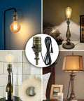 Antique Brass Lamp Rewire Kit With 12 Foot Polarized Cord Rock Solid Socket Replacement And Dead Simple Diy Wiring For Quick Table Or Floor Lamp Fix Ups, showcasing various lamp types and parts.