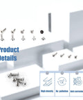 Pro Grade Metric Machine Screw Assortment Kit With 500 Pieces Including 250 Hex Button Head Cap Bolts And 250 Hex Socket Flat Head Screws M3 Stainless Steel Hardware For Builders And DIYers And Makers displayed with product features like high density, no pollution, and anti-corrosion.
