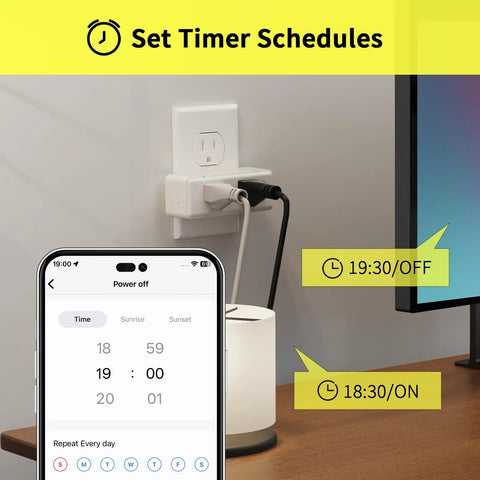 Z Wave Dual Outlet Smart Plug With Independent Sockets, Hub Required, Long Range LR Repeater connected to phone app