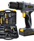 77 Piece Cordless Drill And Screwdriver Tool Set With 18V 20V Battery Charger For Home Repair And DIY Projects All In One Home