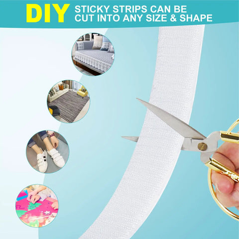 Heavy Duty Hook And Loop Tape 30 Ft X 1 Inch Self Adhesive Velcro Strips With Badass Grip for DIY cutting and using.