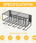Power Tool Organizer Wall Mount Rack For Garage And Workshop, metal floating tool shelf with size specifications and uses