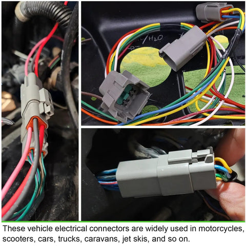 2 Pin Deutsch DT Connector Kit, 10 Sets, Waterproof Automotive Wire Connectors For Car RV Truck Wiring 22-16AWG