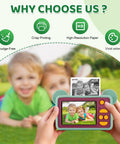 Camera Paper Refill That Fits Kid Cameras Smoothly No Jam Printing Dual Roll Set With Regular And Extra Rolls Easy Swap For Your Kids Mini Photo Printer Premium Quality, 10-pack