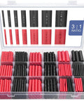 Pro Grade Heat Shrink Tubing Kit With Adhesive Lined 3 To 1 Ratio Marine Grade Shrink Wrap For Automotive And Industrial Projects