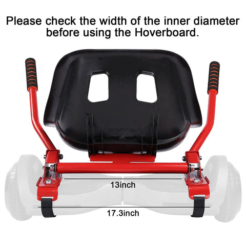 Hoverboard Seat Attachment Converts Six And A Half To Ten Inch Self Balancing Scooters Into A Fun Go Kart Ride, top view