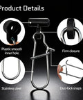 Close-up of Heavy Duty Sinker Slides For Fishing Rigs Kit With Duo Lock Snaps 25 50 100 Pcs showcasing details like stainless steel and firm closure.