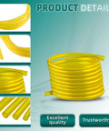 Coiled yellow tubing from Four Size Small Engine Fuel Line Hose Kit for lawn mower chainsaw trimmer blower and gas tools.