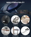 29V 2A Recliner Power Supply With 8.6 Ft Cord Rock Solid Plug And Play For Electric Recliners And Lift Chairs Broad Compatibility With Major Brands Like LaZBoy Ashley Pride Golden Catnapper Berkline OKIN Limoss Med Lift And More., black adapter shown with lift chair and electric sofa