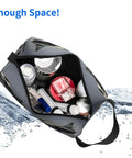 Open Fighter Jets Print Toiletry Bag For Men Travel Organizer Dopp Kit Shaving Case Water Resistant Oxford Cloth filled with items.