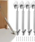 Four Pack Drop Down Gas Struts For Drop Front Desks, 100 Newtons, 22 Pounds Each, shown with installation in cabinet