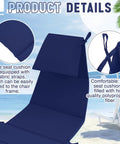 Set Of 4 Outdoor Hanging Lounge Chair Cushions Replacement Kit With Cushion Pad Umbrella Fabric And Shade Cloth For Curved Chaise Hammock Porch Swing Waterproof And Humidity Resistant Dark Blue product details.