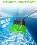 Pool Cover Pump Above Ground Submersible Water Sump Pump For Swimming Pool Water Removal With Drainage Hose 25 Feet
