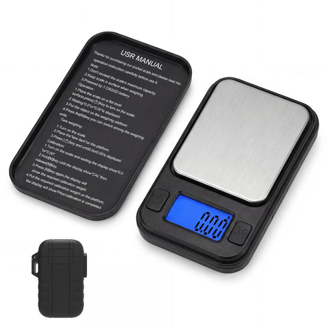 Ultra Precise 200G Milligram Scale With 0.01G Readout, Handy Pocket Digital Scale With Storage Case, Lab Grade, Black.