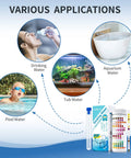 16 In 1 Water Test Kit For Home Use With 125 Test Strips Checks PH Hardness Chlorine Lead Iron Copper Nitrate Nitrite Fluoride And More