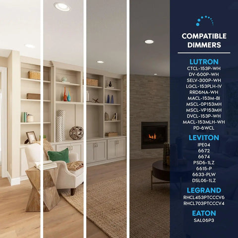 Living room lit by BR40 LED Flood Light Bulbs 13W Dimmable 1100 Lumens 3500K Natural White E26 Base Indoor Outdoor 85W Equivalent