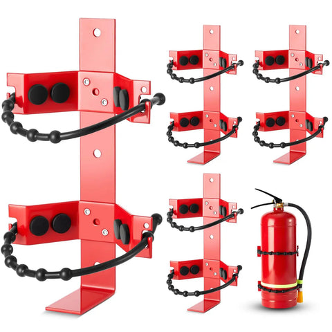 Four Pack Fire Extinguisher Mount Brackets Adjustable Heavy Duty Holder Holds 2.5 And 5 Lb Extinguishers