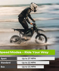 Gnarly High-Performance Electric Dirt Bike For Teens And Adults Up To 37 MPH With 2200W Peak Motor, 45 Mile Range on beach