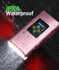 Pink Bike Light Set With Ultra Bright Dual LED Front And Rear Lights, USB Rechargeable, waterproof in use