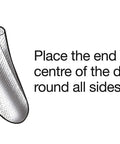 Illustration showing step to wrap wall plug using disc, part of Discs For Fixing Wall Plugs Fast In Weak Crumbling Masonry Without Filling Or Redrilling.