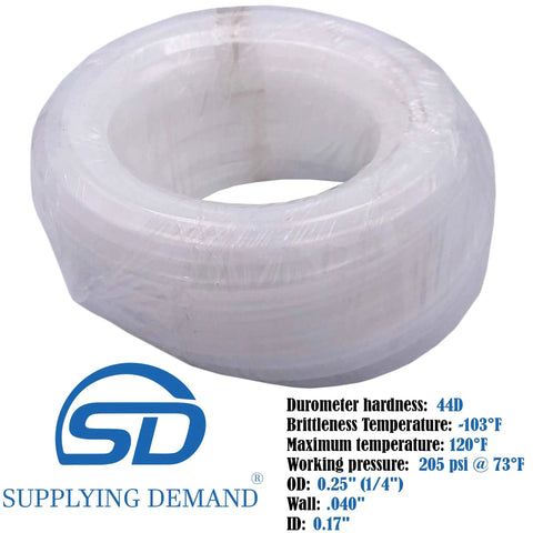 Coiled IMT14100 Refrigerator Ice Maker Water Line Tubing One Quarter Inch Outer Diameter By One Hundred Feet LLDPE Flexible