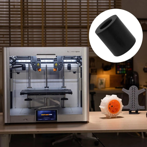 Silicone Solid Bed Mounts For 3D Printer Heat Bed Leveling Parts, showing black mount detail, used for stable printing setup.