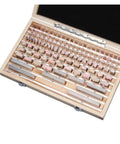 122 Piece HSS Gauge Block Set Dead On Accurate 0.001mm Calibrations For Woodworking Routers And Table Saws in wooden box.