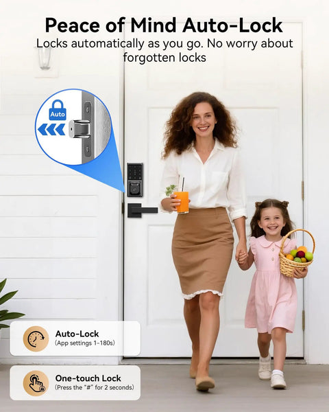 Keyless Entry Door Lock With Handle Set And Fingerprint Smart Deadbolt Featuring Touchscreen Keypad Apps And Fob Cards For Smooth Home Access And No Stress Crib Security Game Changer Fo Sho Installations