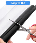 Cutting foam pipe insulation wrap with scissors, 12 Pack Foam Pipe Insulation Wrap With Self Adhesive Aluminum Foil Shield For Outdoor Pipes Spigots Water Heaters Sprinklers And Irrigation Freeze Protection 16 Inch Each 15.6 Feet Total