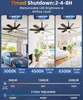 28 Inch Socket Ceiling Fan Light With Remote Control E26 E27 Compatible LED Light 3000K To 6000K Adjustable Color Timer