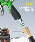 Long Reach Extendable 19 To 28 Inch Air Nozzle Blow Gun With High Pressure Output Rubber Grip Handle Quick Plug connection detail