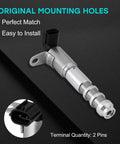 Oil Control Valve Solenoid Kit OCV for GM 2.8L 3.0L 3.6L Engines with VVT Solenoids close-up, showing terminal and mounting holes.