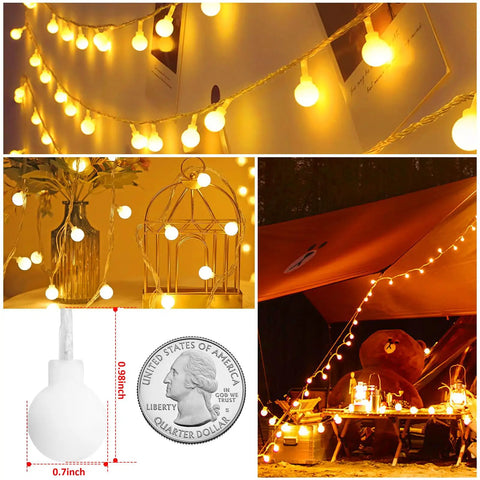 52 Foot Battery Operated String Lights 2 Pack With 120 LEDs Waterproof Indoor Outdoor Decor Warm White Remote Timer 8 Modes No Fuss Setup For Bedroom Patio Christmas