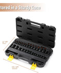 Pro Grade Torx Bit Socket Set And E Torx Socket Set, 31 Pieces, Cr-V Steel in sturdy black carrying case