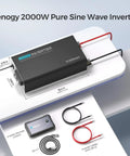 2000W Pure Sine Wave Inverter with Auto Transfer Switch and Bluetooth Module 12V to 110V Power Converter setup